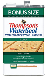 Thompson's WaterSeal TH.021802-03 Wood Sealer, Clear, Liquid, 1 gal